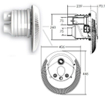 Противоток AquaViva WTB400T Kit (380V, LED, 80m3, 4kW, 5,5HP) вал AISI 316