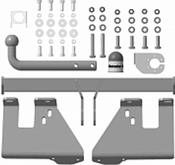 Фаркоп с оцинк. шаром Hyundai Tucson 2004-2010, Kia Sportage 2004-2010 крепление шара на двух болтах, (без электрики, паспорт и сертификат в комплекте) Motodor.90901-A