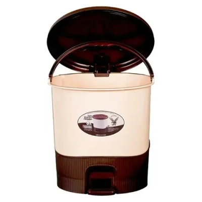 Ведро для мусора Тюльпан 8л (Коричнево-персиковый)