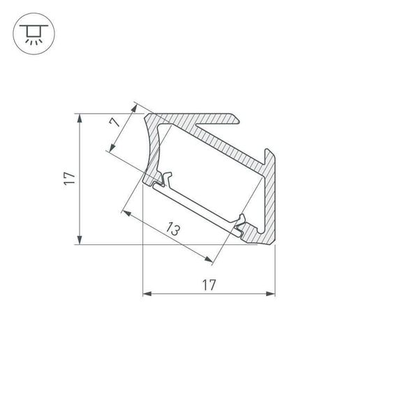 Профиль Arlight ALM-V60-2000 ANOD 026693