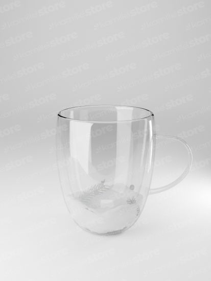 Чашка стеклянная подарочная 350 мл. Kamille KM 9015 с двойными стенками