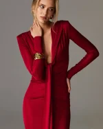 Платье Bilberry с узлом, Красный