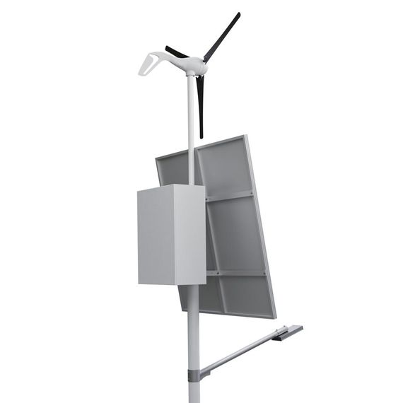 Автономная система освещения на опоре (2 солнечные панели 200 Вт + ветрогенератор 400 Вт), фото №975555295