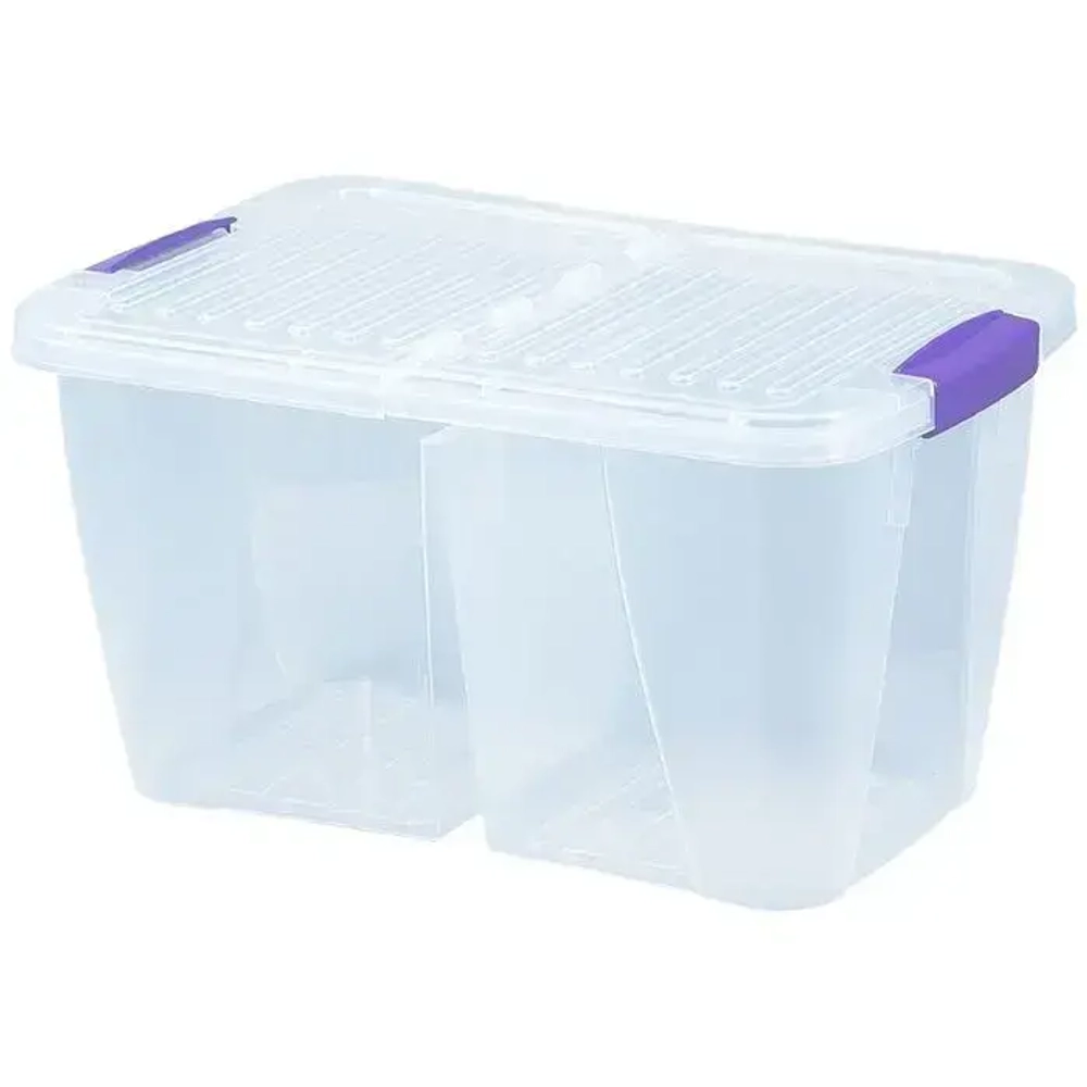 Контейнер двухсекционный 18л, Прозрачный