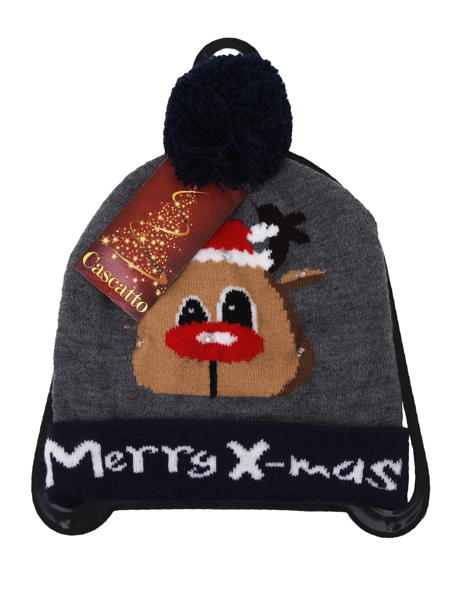 Шапка новогодняя со светодиодными лампочками.