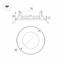 Светильник DL-85M-4W Warm White (Arlight, IP40 Металл, 3 года) 020104