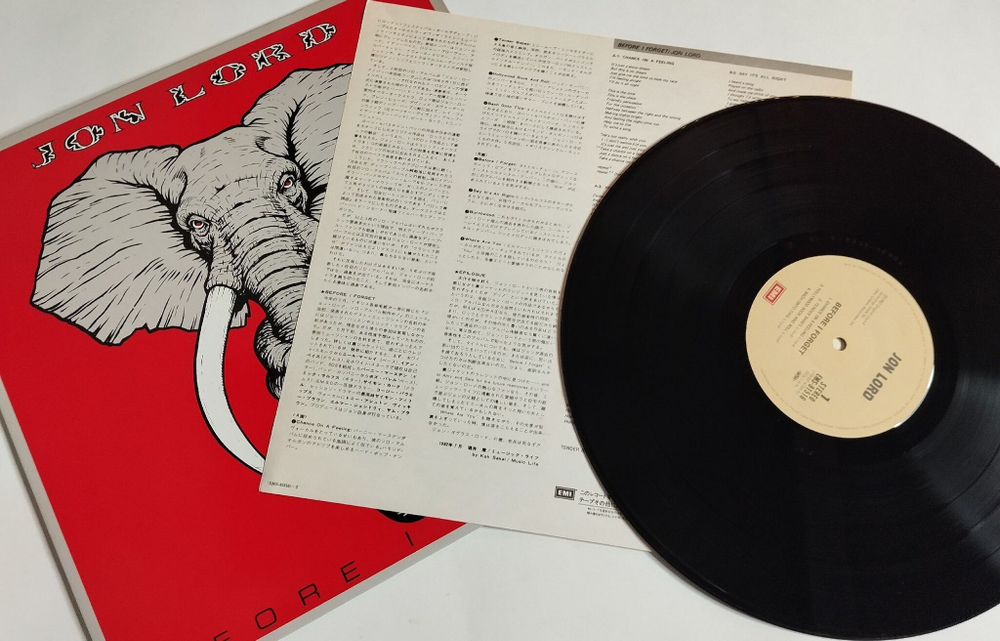 Винтажная виниловая пластинка LP Jon Lord Before I Forget (Japan 1982) (No Obi) NM