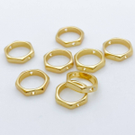 Коннектор-рамка, цвет золото, размер 10 мм, внутренний диаметр 8 мм, цена за 1 шт