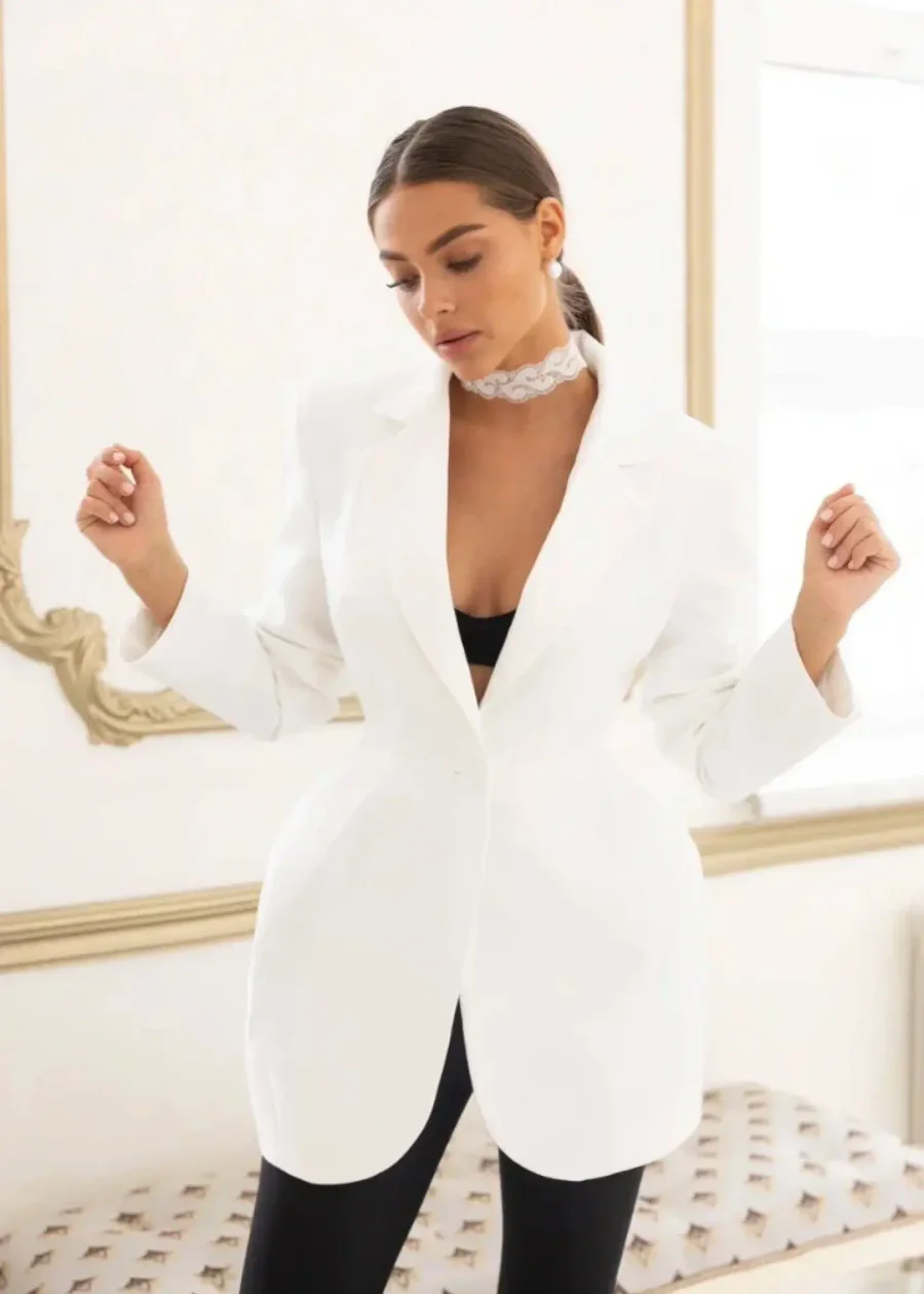 Жакет "Инстамодель", Белый