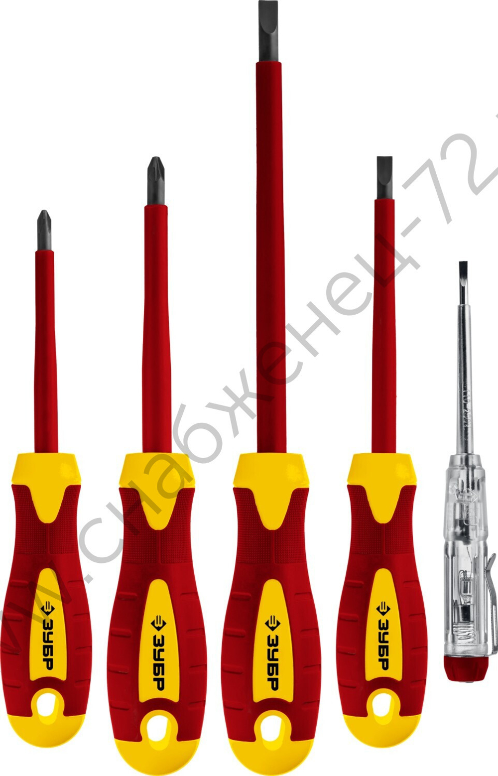 ЗУБР 5 предм., Набор диэлектрических отверток, Профессионал (25265)