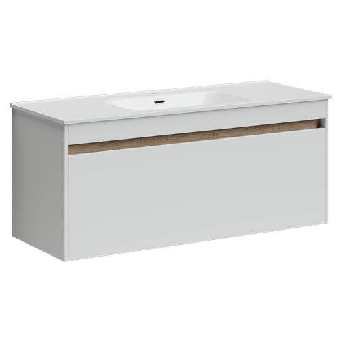 Тумба с раковиной Sancos Smart, 119 см., эмаль белый, SM120-1W