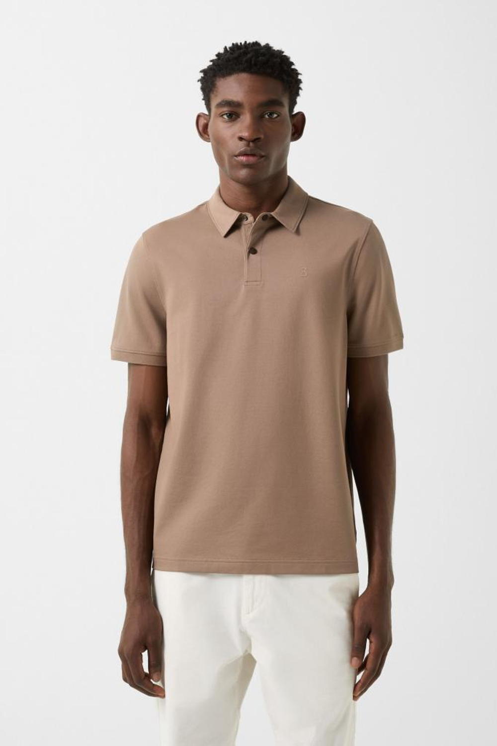 Рубашка-поло BOGNER TIMO-5F в бежевом цвете
