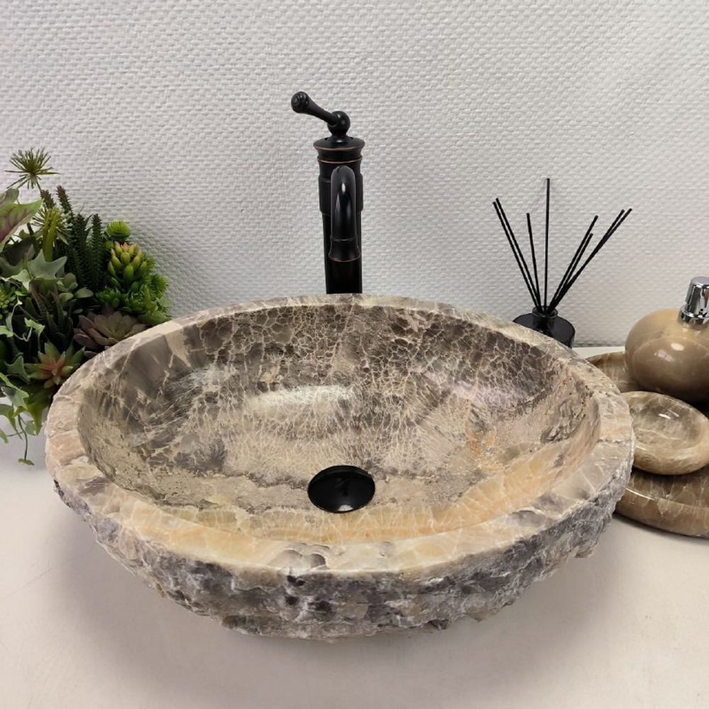 Раковина из оникса Erozy Grey EO-62294 51*41*15 0093