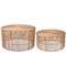 Набор из 2 журнальных столиков Elmima из ротанга Ø66 и Ø55 см