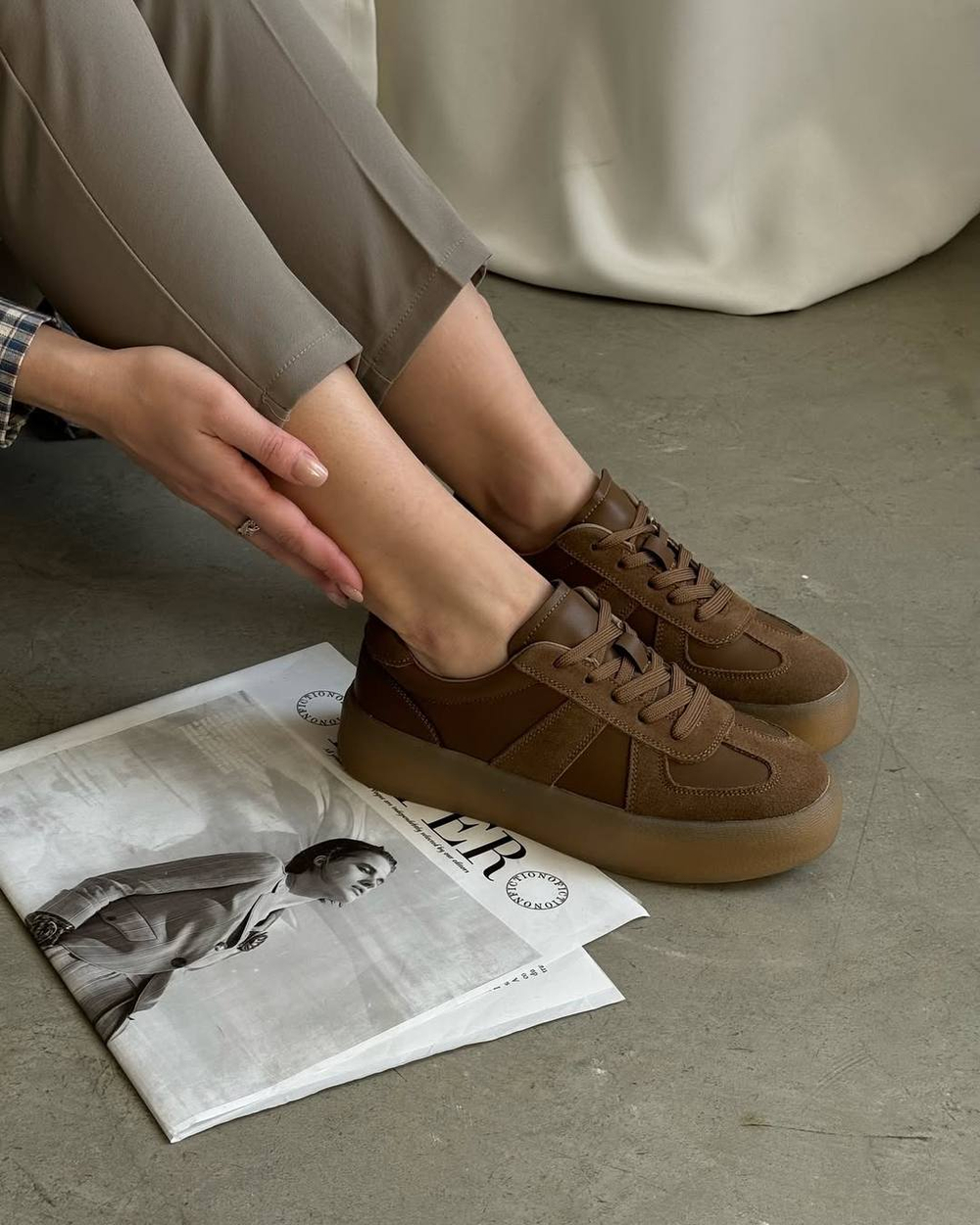 Кеды из натуральной замши