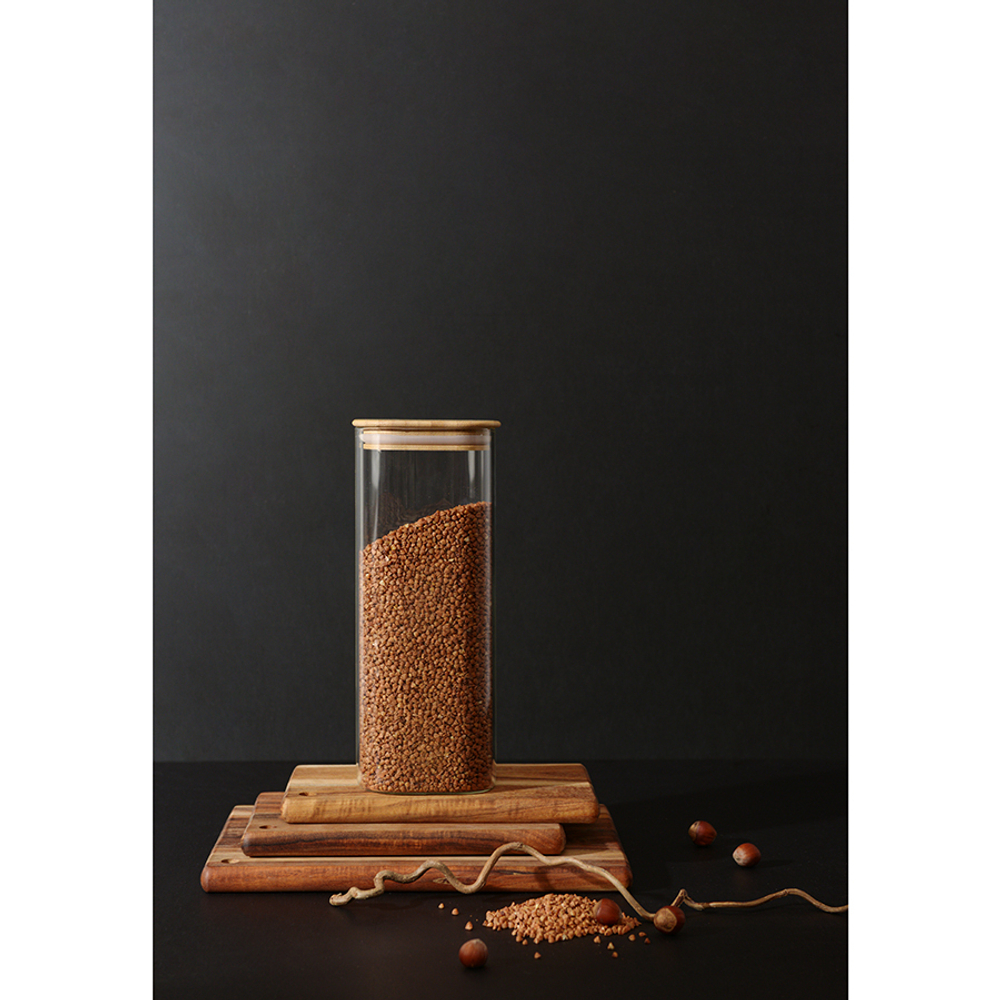 Банка для хранения 1.9л Smart Solutions с крышкой из бамбука