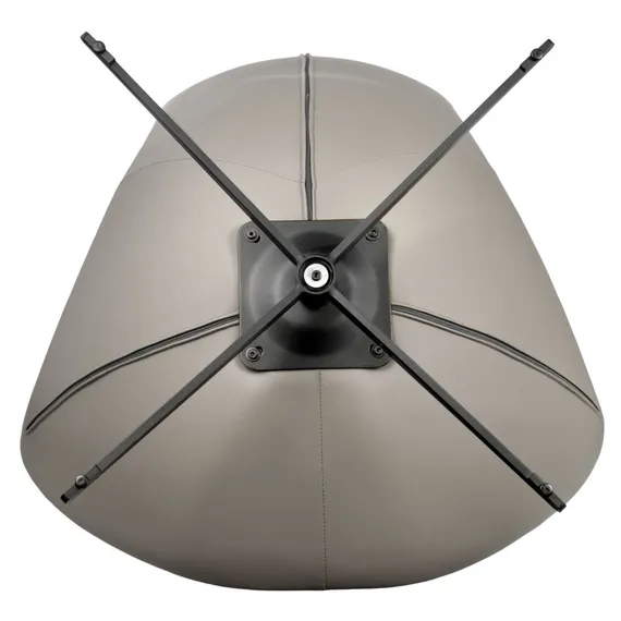 Кресло Hugo светло-серая экокожа, шенилл