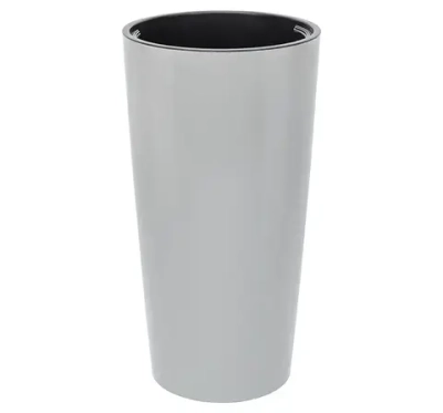 Кашпо круглое ПИЛАР D390 H750 ммл с вкладышем Смоки