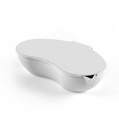 Лоток почкообразный ЛПпо 1,75А-ЕЛАТ, полимерный, 1,75 л, с крышкой, автоклавируемый