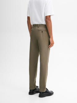 Massimo Dutti Брюки из рельефного 100% хлопка, зеленый