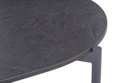 "Канны" лаунж-зона 4-местная (разборная) из роупа со столиком "Диего" цвета "серый гранит", роуп темно-серый круглый, ткань темно-серая