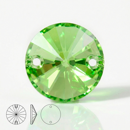 Пришивные стеклянные стразы (Light Peridot / Перидот) Rivoli
