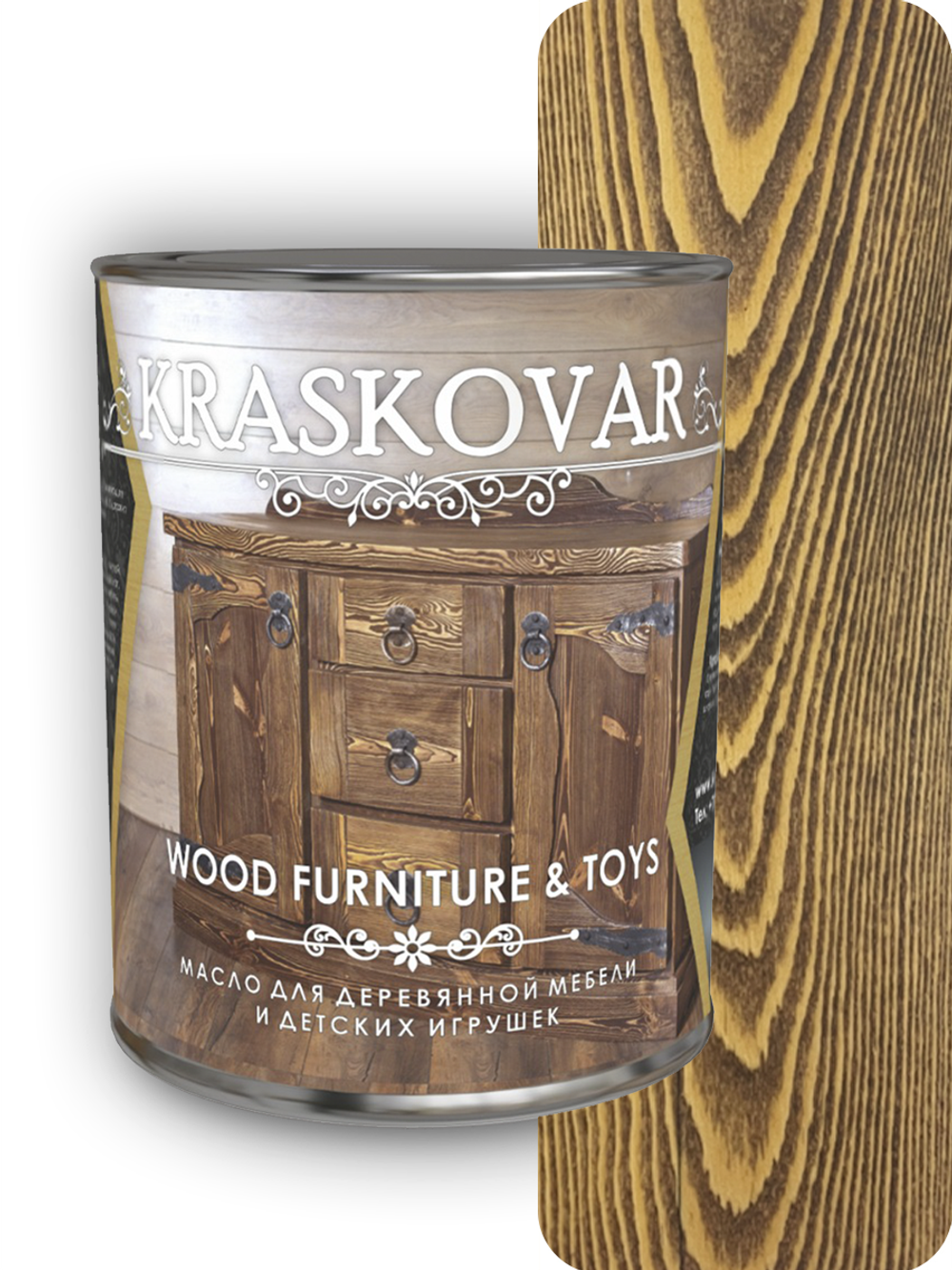 Масло Kraskovar Wood Furniture & Toys для мебели и детских игрушек 0,75 л