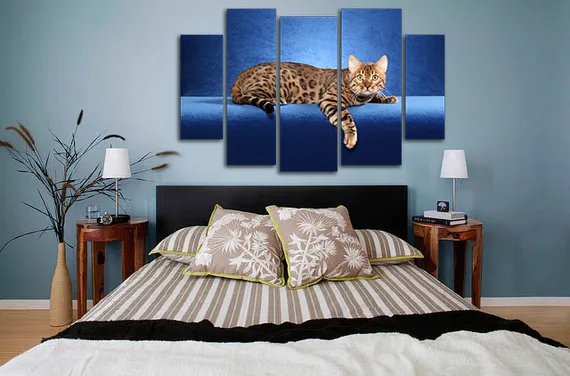 Модульная картина "Бенгальская кошка"