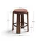 Полубарный табурет Granite 65 см, коричневый шенилл, массив ясеня в цвете орех