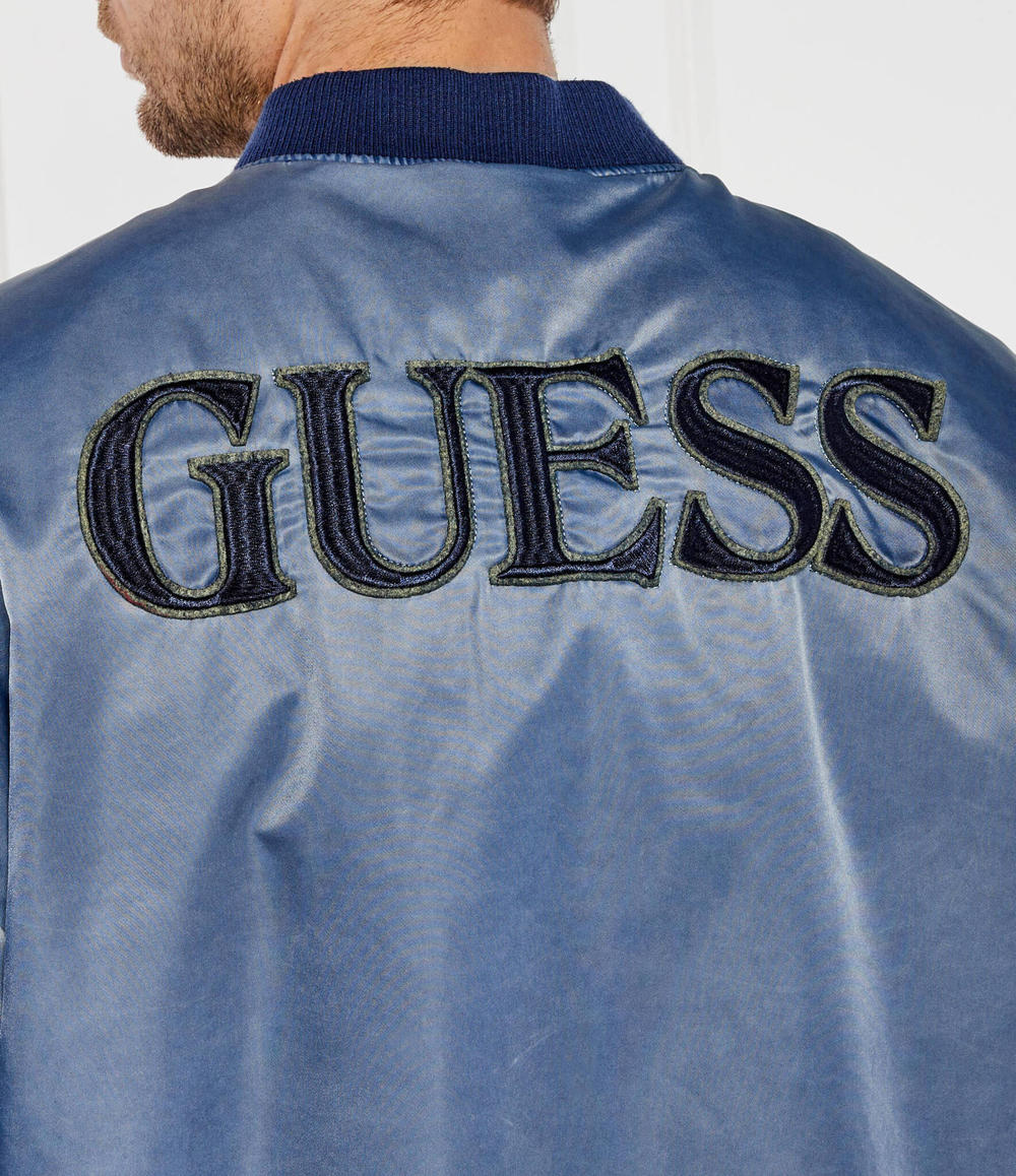 Куртка бомбер ACE TWILL WASHED BOM GUESS - голубой(M4GL10 WFA20)
