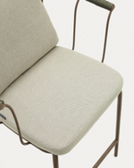 Salguer Барный стул из веревки и стали окрашенный в коричневый цвет