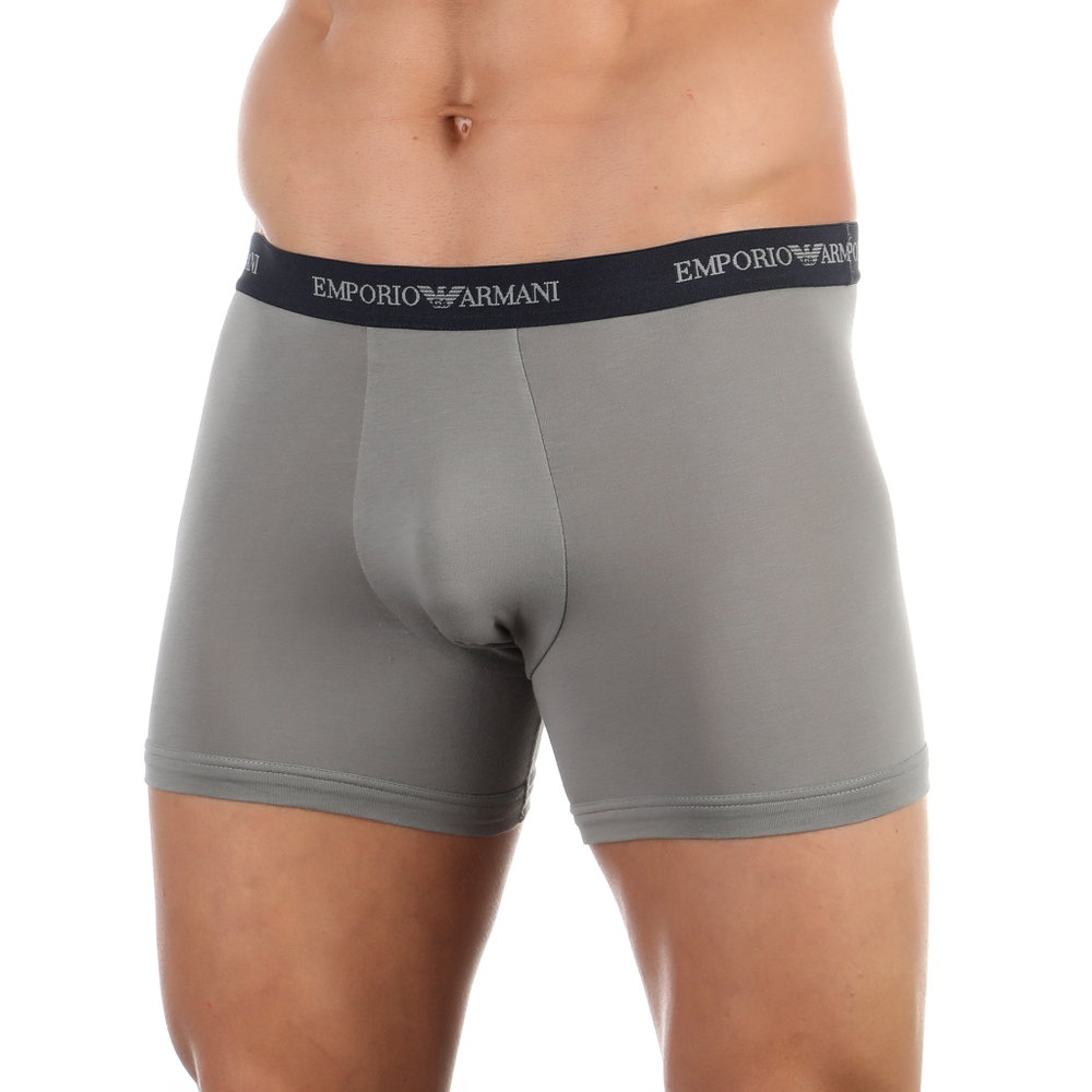 Мужские трусы боксеры (черный, серый) набор из 2-х штук Emporio Armani 111210_CC717 03320
