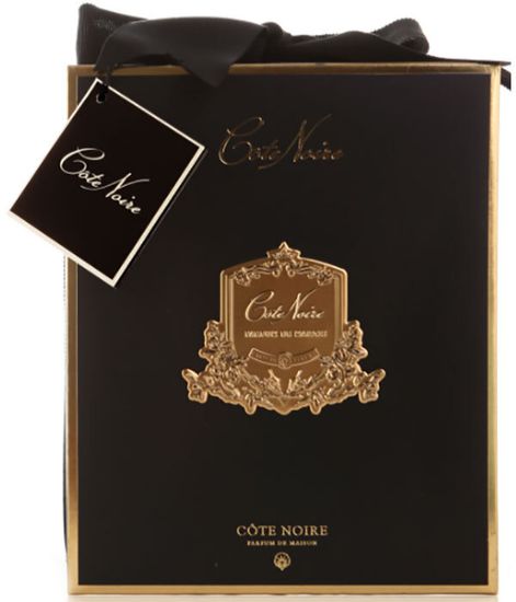 Утренний чай, большая черная свеча Арт-деко с кисточкой, Cote Noire