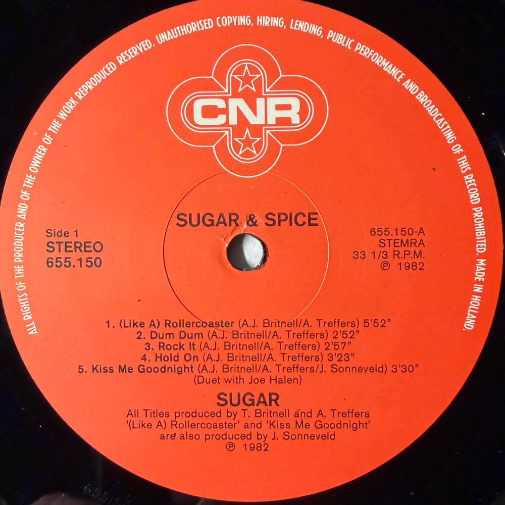 Sugar – Sugar & Spice (Голландия 1982г.) Т