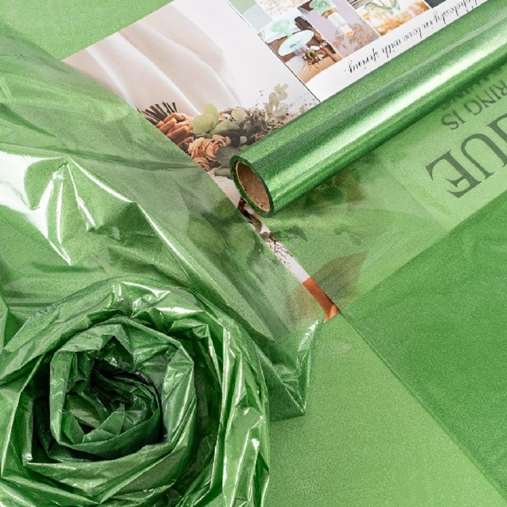 Пленка матовая/глянцевая"Стекло" 56см*10м Изумрудная