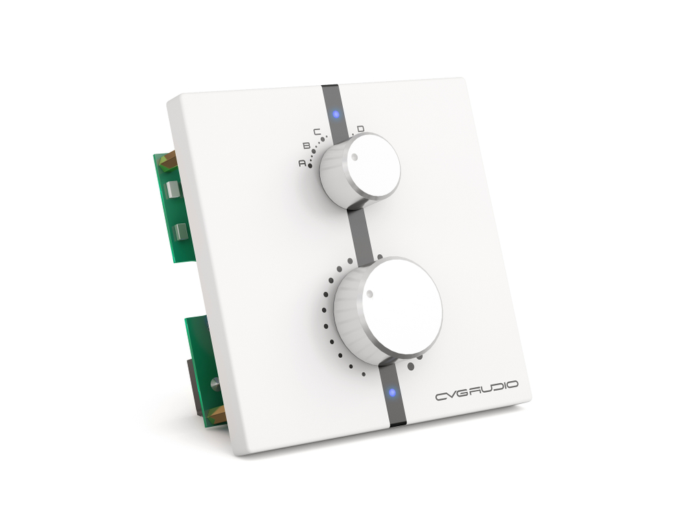 CVGAUDIO WP-4W Дистанционный зональный настенный регулятор громкости / селектором входов для усилителей серии MDA, цвет белый