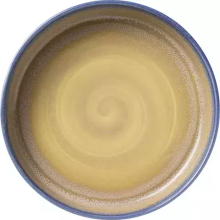 Тарелка «Аврора Революшн Блустоун» с бортом фарфор 1,2л D=205,H=55мм бежев.,синий