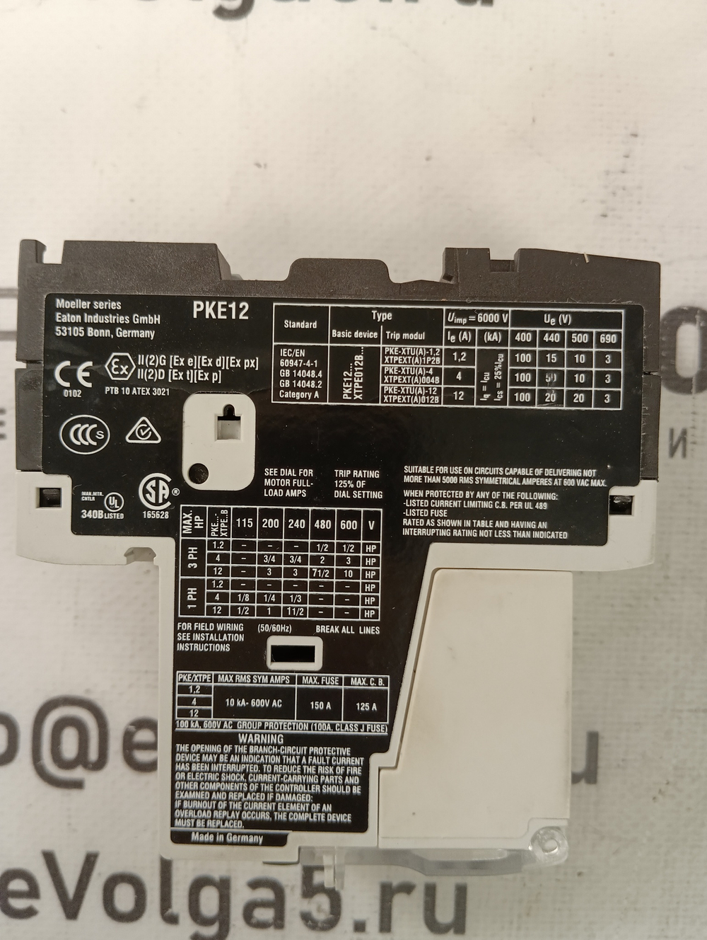 Защитное реле EATON PKE-XTU-12 XTPE012B новое