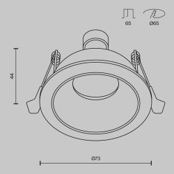 Светильник встраиваемый Maytoni   DL126-GU10-W