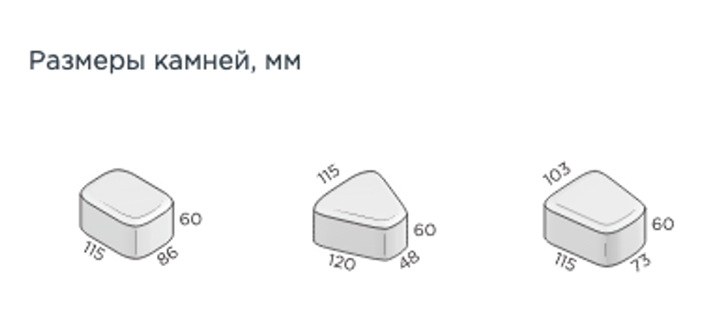 Тротуарная плитка Steingot Классика круговая, цвет Блэнд, Colormix, мультиформат, толщина 60 мм