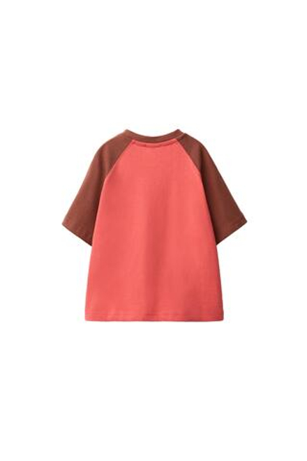 ZARA ФУТБОЛКА С РУКАВАМИ РЕГЛАН, КОРАЛЛОВО-КРАСНЫЙ