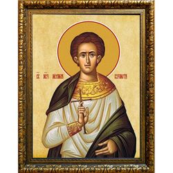 Михаил Вурлиот мученик. Икона на холсте.