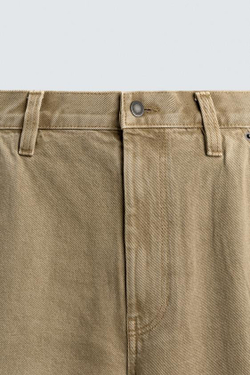 ZARA ДЖИНСЫ BALLOON FIT, ПЕСОЧНЫЙ