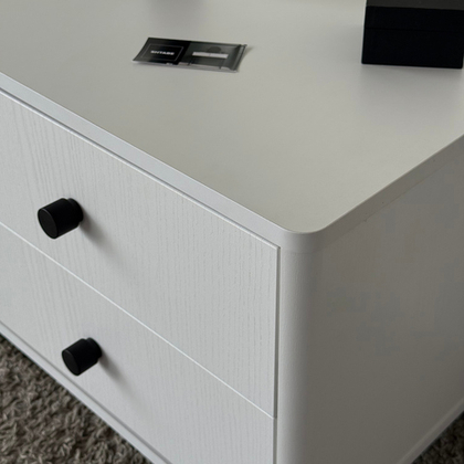 Тумба прикроватная подвесная ROYAL 5302 эко (Белый-р.черная)