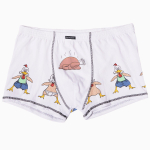 Мужские трусы-боксеры с принтом в виде ощипанных курочек (Размер: XL) (Цвет: разноцветный)