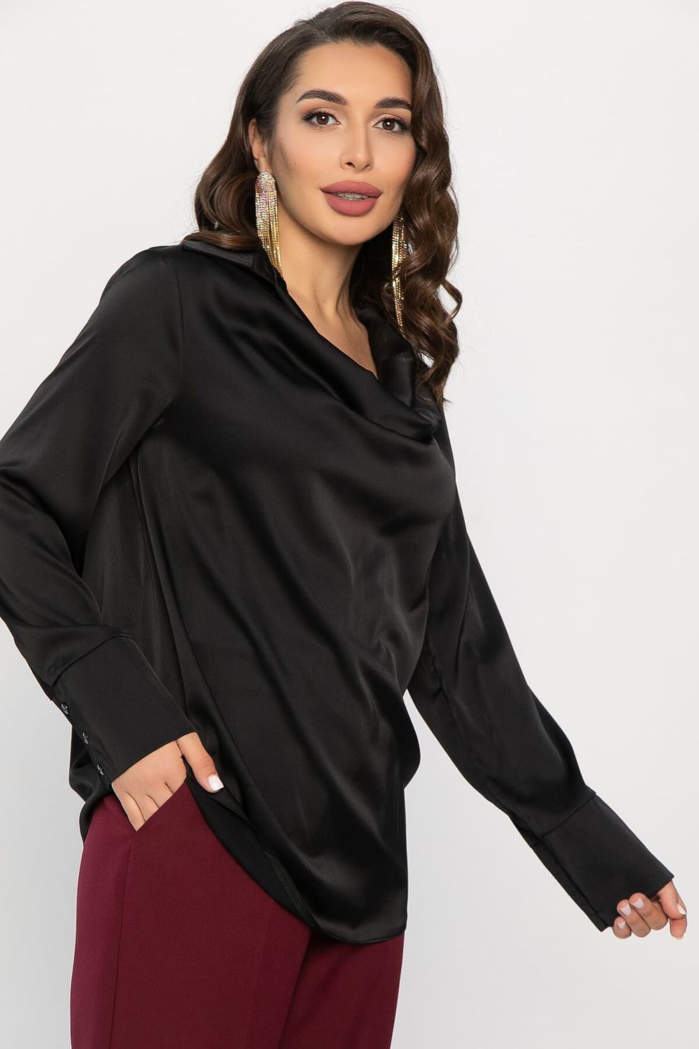Блуза Шелковая сказка (черная) Б14379-33М LT Collection
