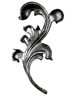 Кованое изделие Лист R 200x115 (6мм), парный