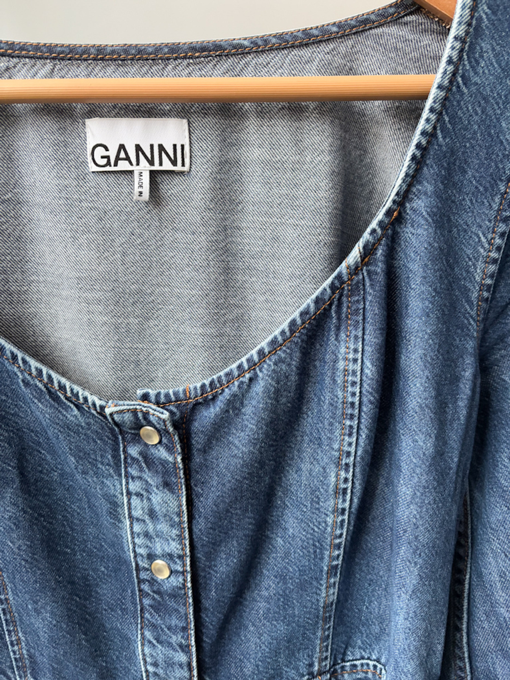 Джинсовая блузка Ganni, S