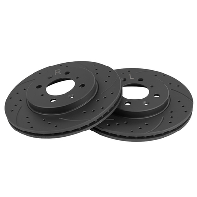 Диск тормозной передний перфорированный PRO-Line с покрытием (компл.2 шт) HONDA Jazz 02-08/City III 02-04,IV 08-13 D=258 GANZ GIJ06192S