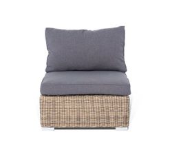 "Лунго" модуль диванный прямой с подушками, цвет соломенный